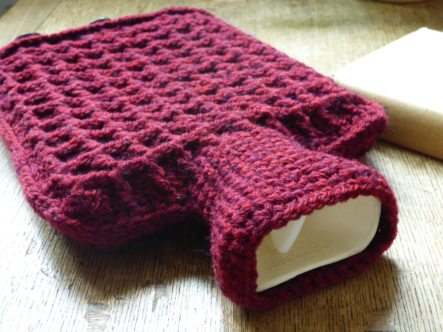 Wool Blend Hot Water Bottle Cover with Hot Water Bottle (2 Litre)