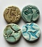 Set of 4 ceramic fridge magnets, keepsakes