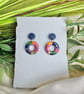 Rich Autumn Polymer Clay Hoop Earrings - Image 4