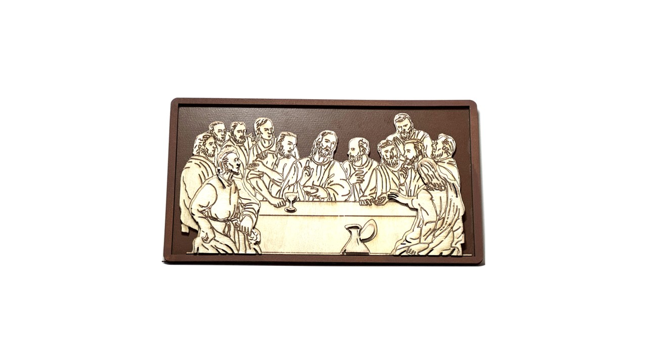 The Last Supper. 3D wooden reproduction of Christ at the Last Supper
