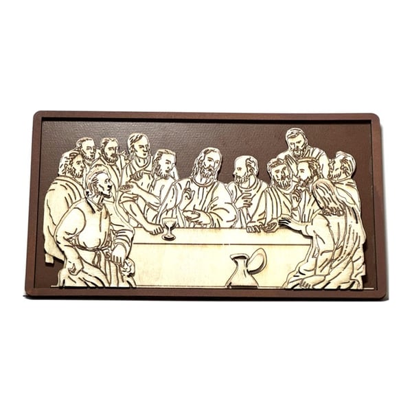 The Last Supper. 3D wooden reproduction of Christ at the Last Supper
