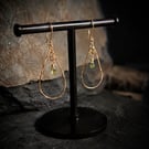 Golden Tide Peridot Teardrop Earrings