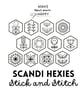 Scandi Hexies Stick & Stitch (Dissolvable Pattern for Embroidery)