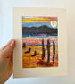 Moonlight shadows at low tide, landscape print - Image 5