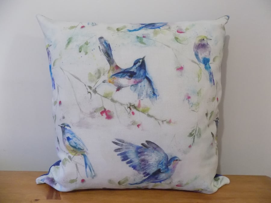 Voyage 'Maison' Blue Birds Cushion Cover 'Spring Flight' Throw Pillow 16"18" Zip