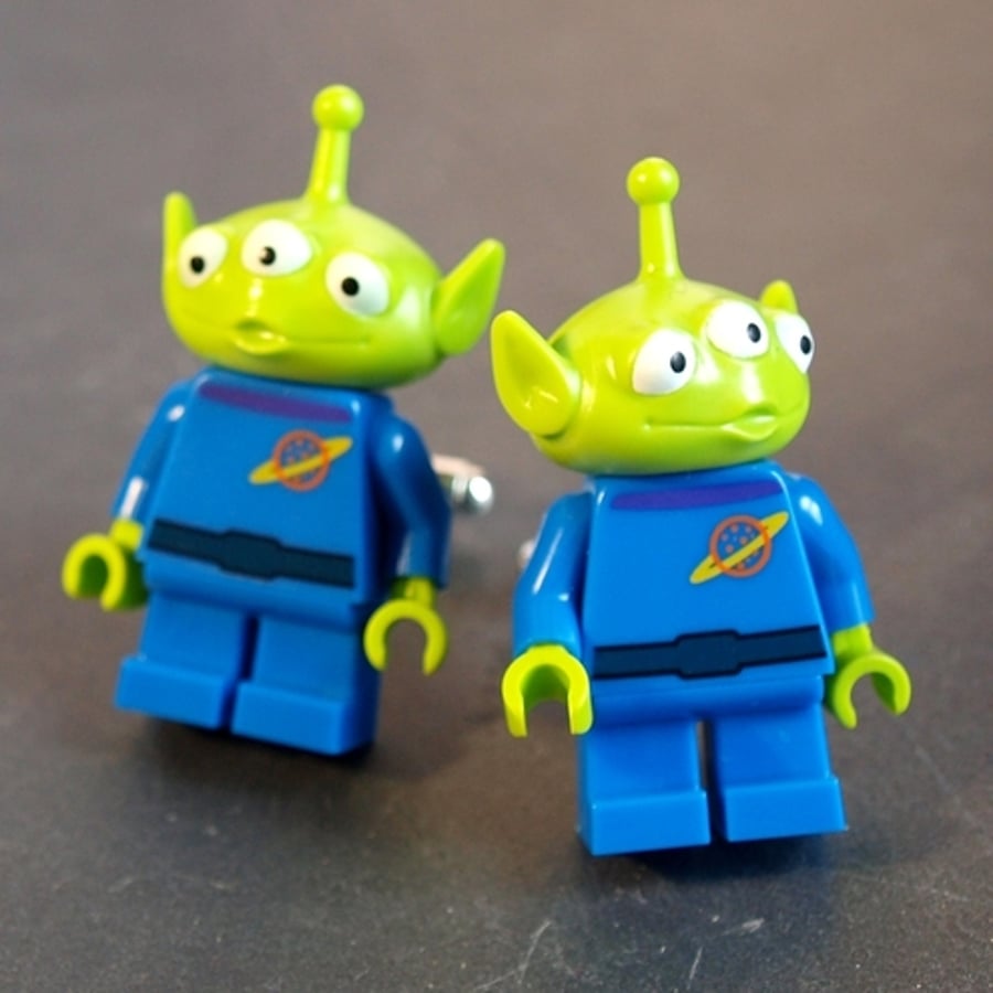 Toy Story Cuff Links Little Green Alien LEGO® Figure Cufflinks