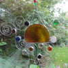 Stained Glass Garden Mobile - Orange