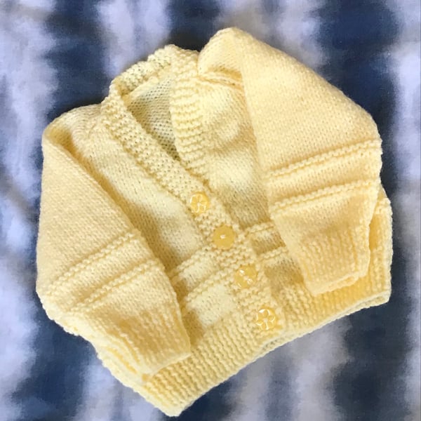 Lemon baby cardigan 0-3 minths
