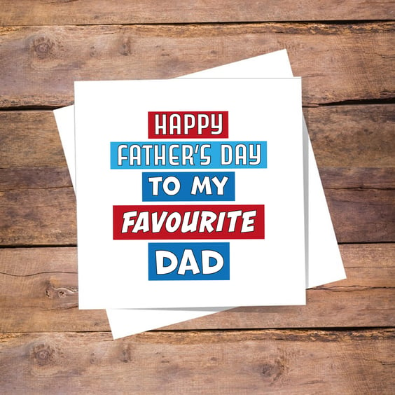  Father’s Day Card - Funny Dad Card. Blank inside. Free delivery