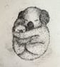 Koala Mother And Baby Drypoint Print - Image 3