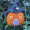 Felt Halloween Witches Pumpkin House