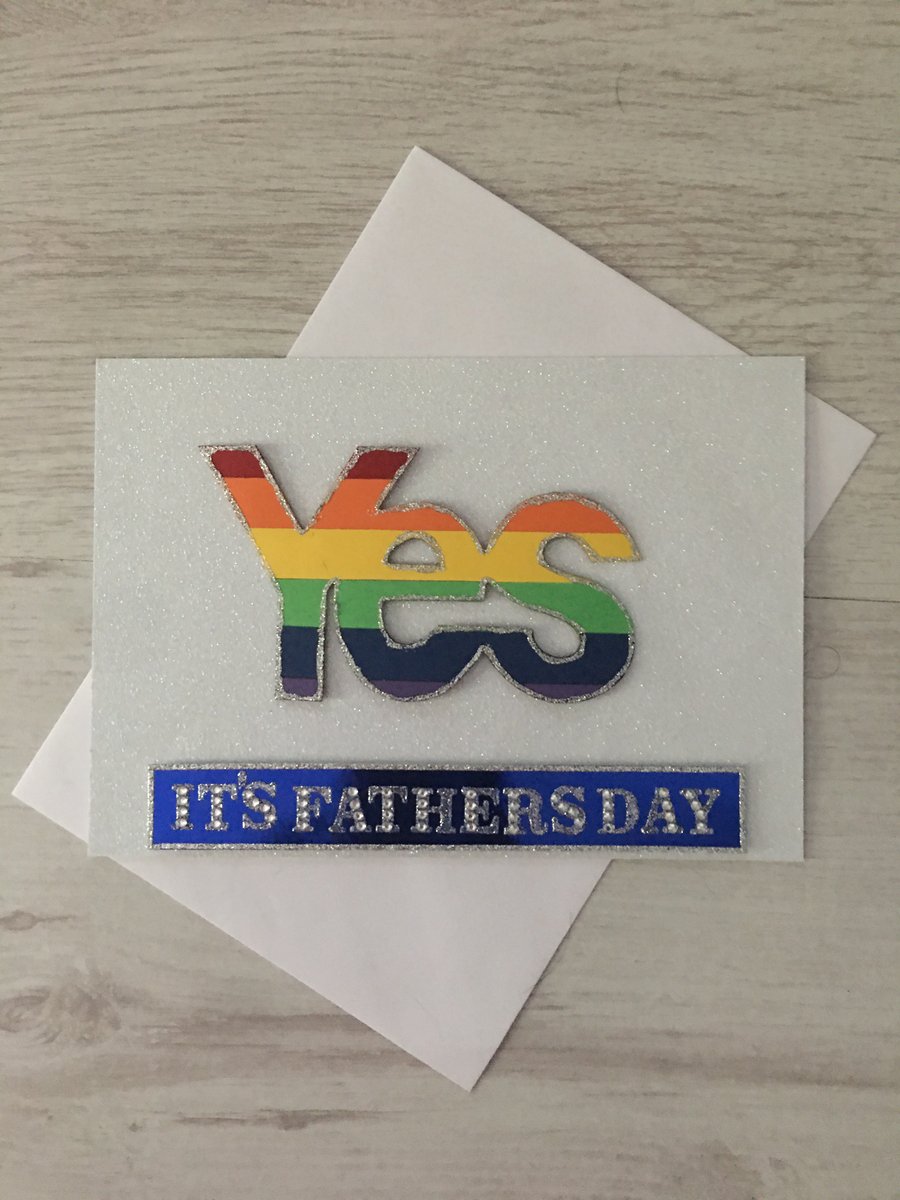 Yes Greetings Card in Pride themed colours 
