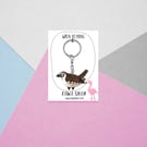 Wren Keyring - Handpainted - Bag Charm