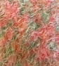 Hand dyed Helmbold mohair fur fabric "Bright Fearne" on 25mm Blush Pink