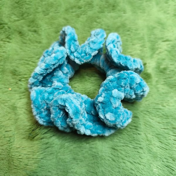 Blue Small Scrunchies Hair Tie