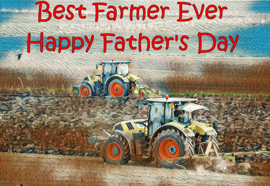 Father's Day Card A5 Best Farmer Ever 