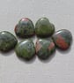 6 Unakite Solid Gemstone Polished Hearts - 20mm - Chakra - Crafting - Image 5