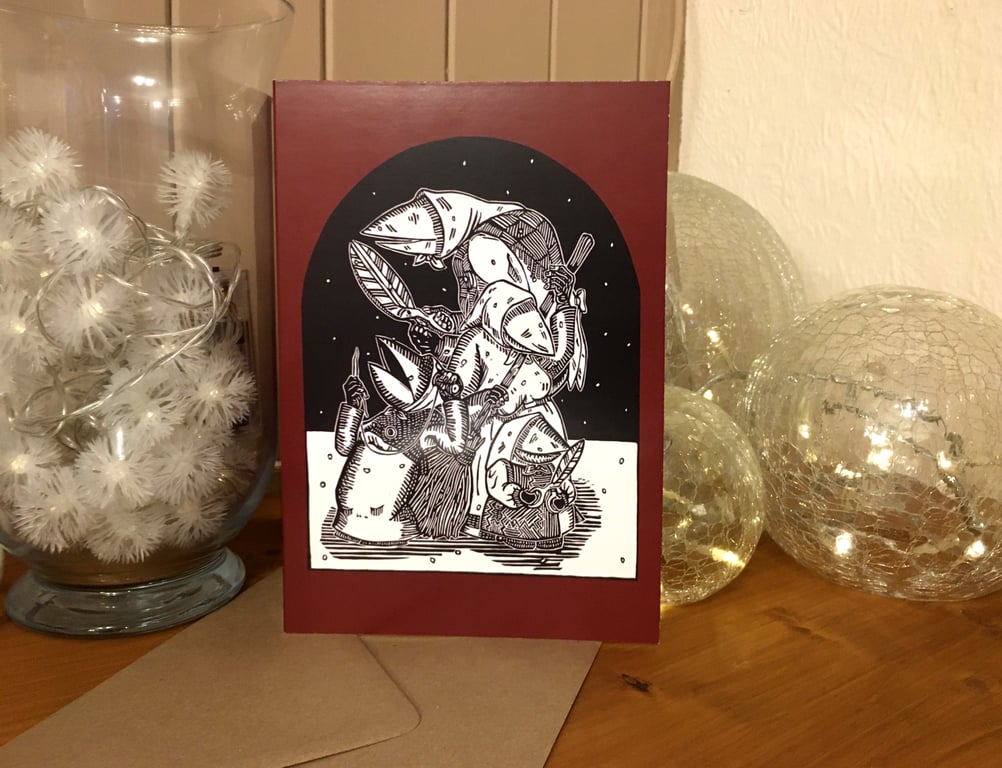 Schnabelperchten Christmas Card (Singular)- Dark Christmas - Alpine Collection