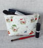 Make up bag, zipped pouch, mice, mushrooms - Image 5