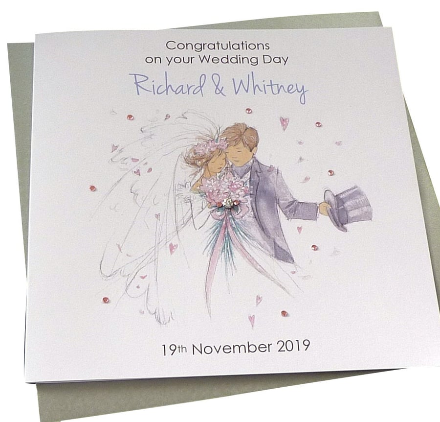 Personalised Handmade Wedding Card