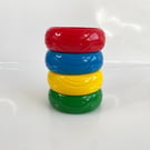 Dome-shaped statement resin bangles - 4 colours