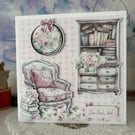 Greeting Card - The Book Nook - Velvet Rose Antiques C289