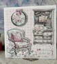 Greeting Card - The Book Nook - Velvet Rose Antiques C289