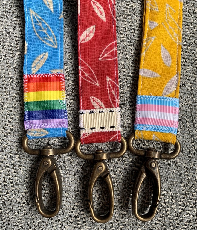 Leaf print 100% Cotton Lanyard