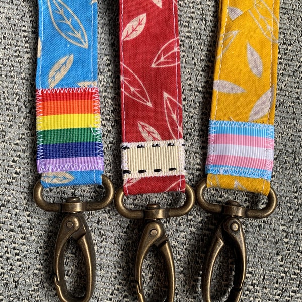Leaf print 100% Cotton Lanyard
