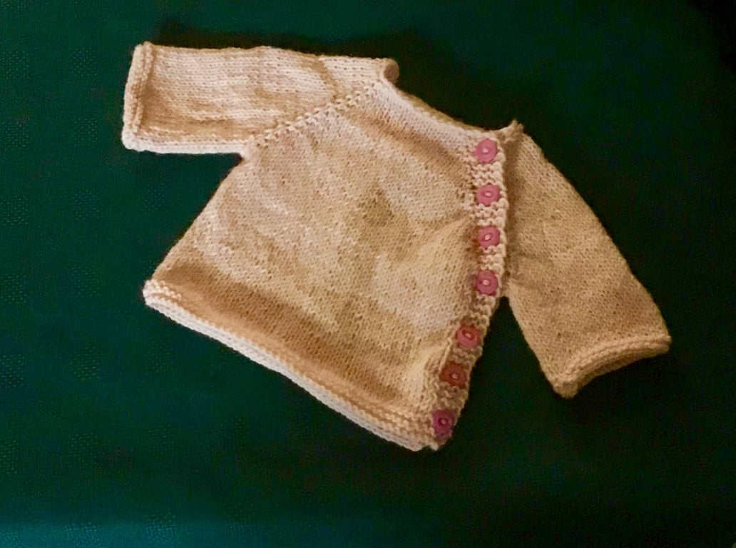 Blush Pink Cardigan  New Born 