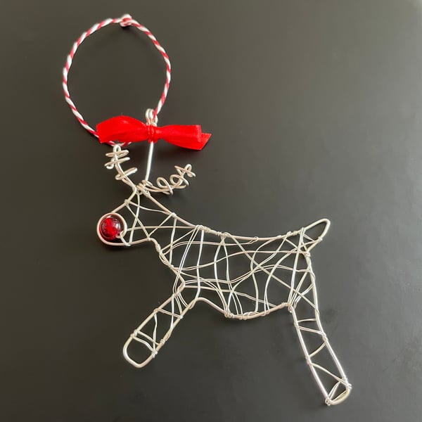 Wire Reindeer Christmas Tree Decoration 