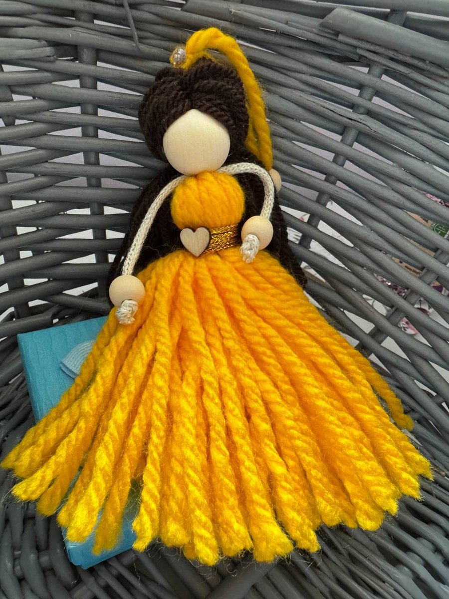 Set of 2 Handmade Macrame Angels - Unique Guardian Angel & Dopamine Decor