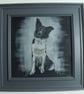 Portrait of a Boarder Collie Painting, Sheep Dog, Original Artwork, Not Print