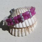 Rose Jade & Rose Quartz Gemstone Beaded Chakra Bracelet