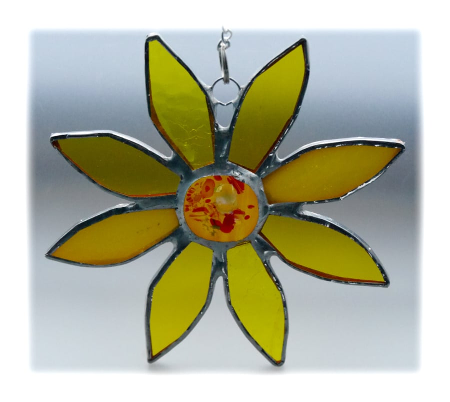 RESERVED Sunflower Suncatcher Handmade Stained Glass 034