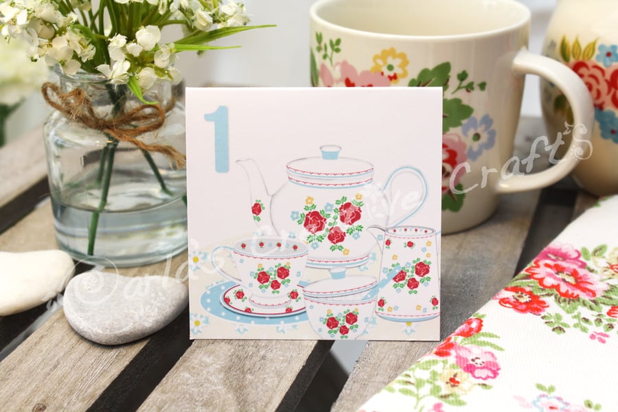 Tea Party Double Sided Table Numbers 1- 12 