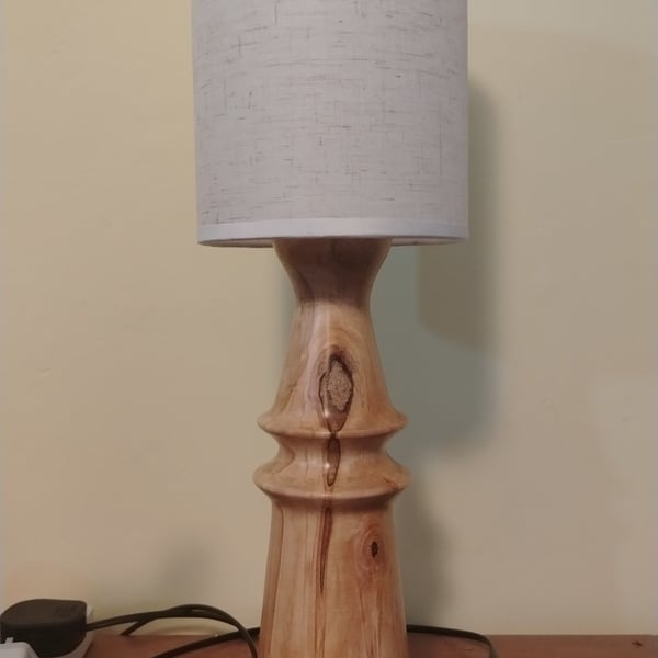 Wood Turned Table Lamp (Ash)
