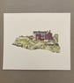 Local landscape scenery gouache painting  - Image 1