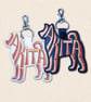 Akita Keyring - Dog Silhouette Word Art Accessory