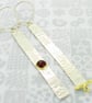 Red opal earrings, extra long earrings, mismatching, handmade, gemstone choice - Image 7