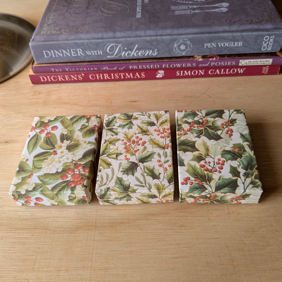 A Christmas three-box set of ultra-thin giftboxes for earrings - Set Deux