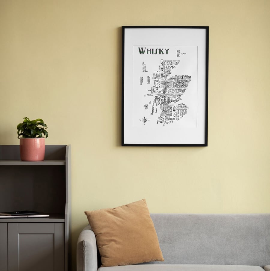 Whisky word map print
