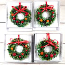 Gorgeous fused glass wreaths in gift box 