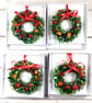 Gorgeous fused glass wreaths in gift box 