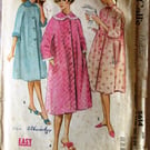 A vintage sewing pattern for a misses' housecoat or dressing gown in size small 