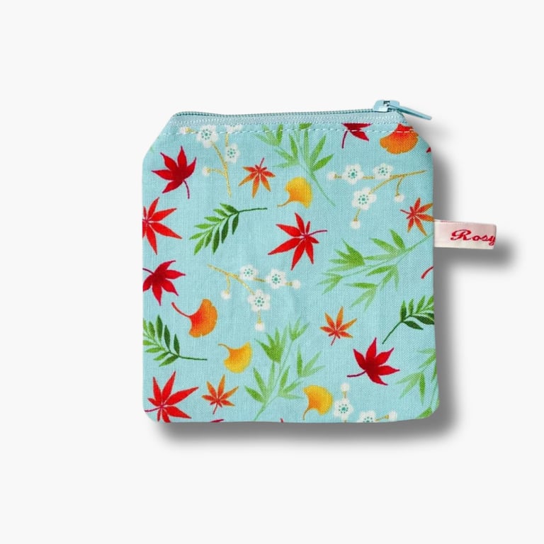 Leaf purse with zip - Fall Leaves