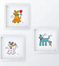 Watering The Flowers, dog peeing on a flower illustration, Giclee print - Image 7