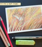 Harvest mouse with wheat stalks, postcard size art, letterbox art gift - Image 9