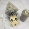 Grey Metallic Plush Toadstool