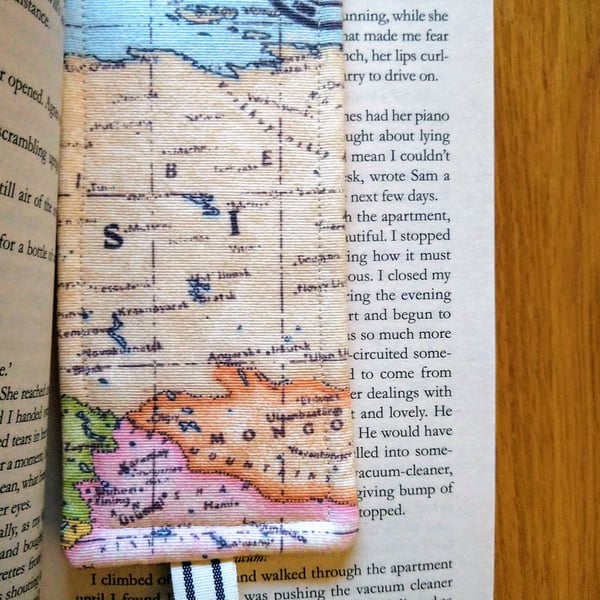 Bookmark with world map